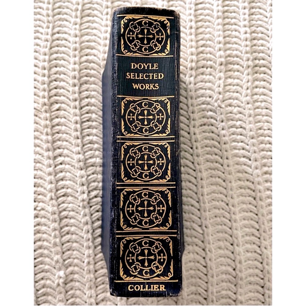💙The Works of A. Conan Doyle Hardback Vintage Antique Book B&W Illustration💙